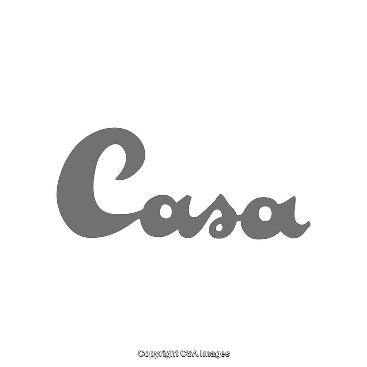 Gray Text Design Featuring the Word Casa in Elegantly Styled Font
