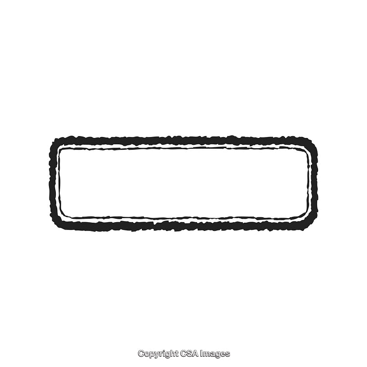 Rough Hand-Drawn Rectangular Border in Black and White Style