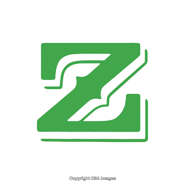 Green Dynamic Z Letter Logo Design on White Background