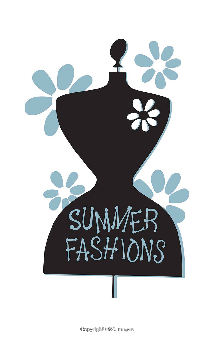Stylish Body Form Illustration Highlighting Summer Fashion Concepts and Trends
