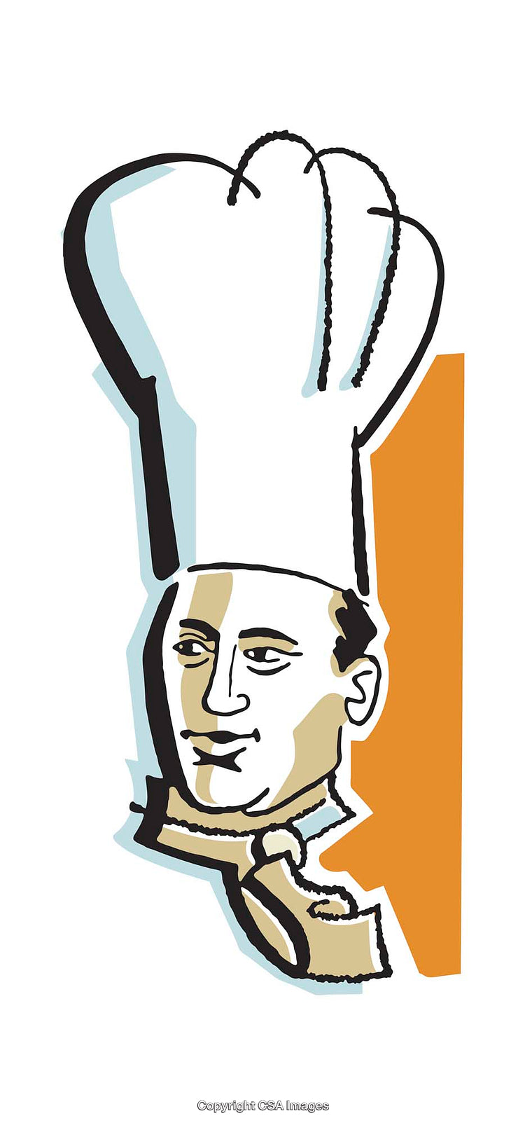 Stylized Illustration of a Chef Hat Logo in Minimalist Style