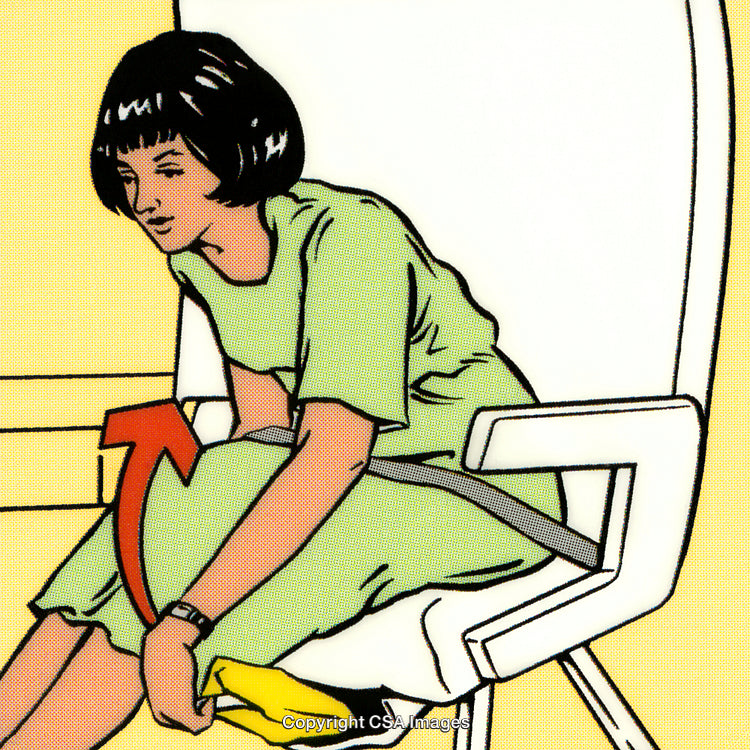 Woman Demonstrating Correct Use of Safety Equipment in Illustrated Guide