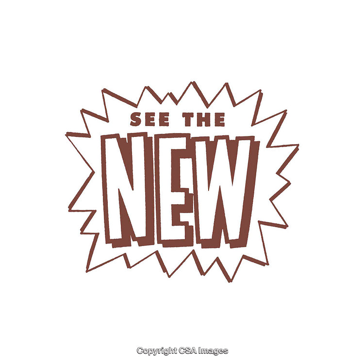 Dynamic Promotional Graphic with Bold 'See the New' Text