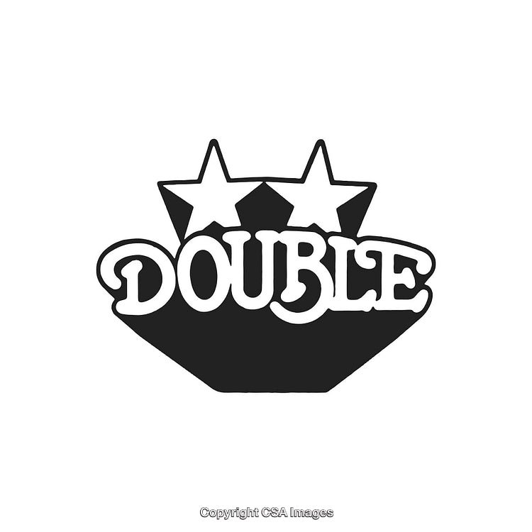 Vintage Double Star Logo With Bold Typeface and Retro Aesthetic
