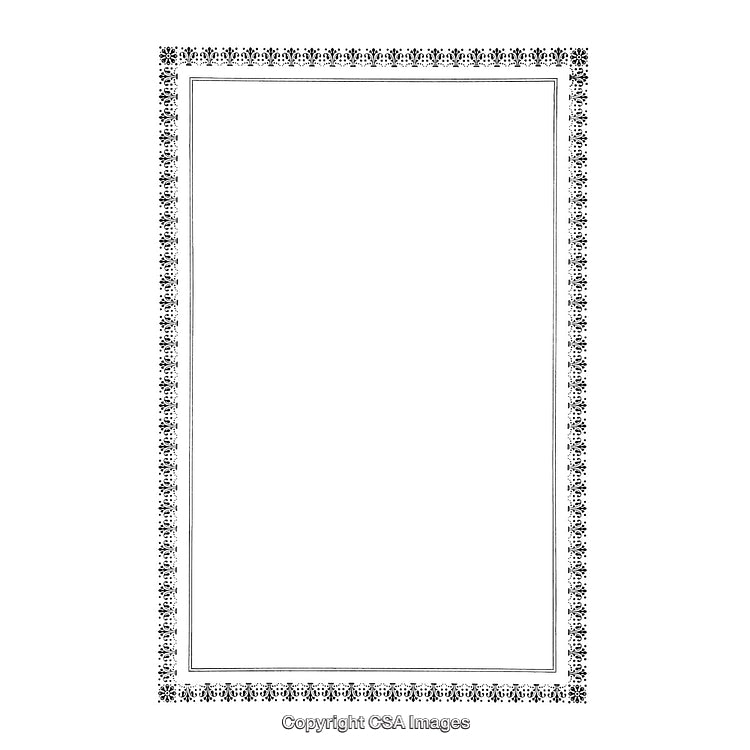 Elegant Black and White Decorative Border with Classic Styling