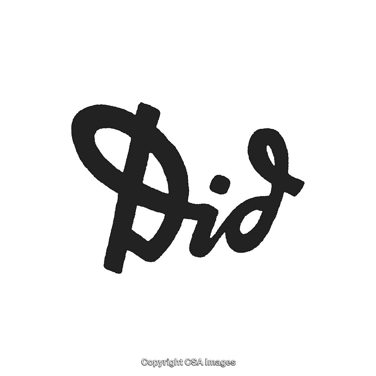 Calligraphic Design Featuring the Word 'Did' in Bold Black Lettering