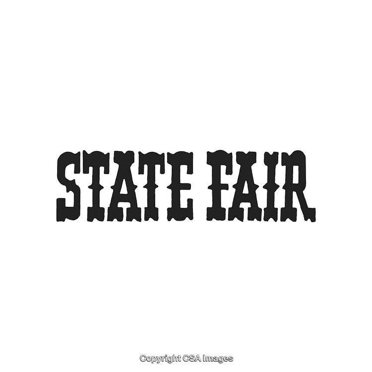 Retro Style Typography Showcasing Text About State Fair Festival Theme