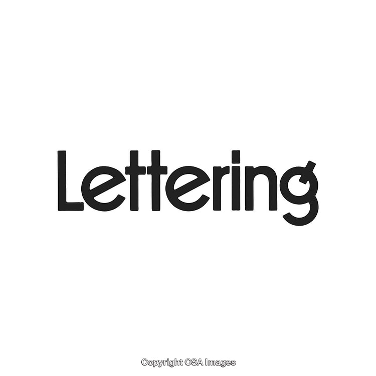 Modern Typography Design Featuring Bold Black Lettering on White Background