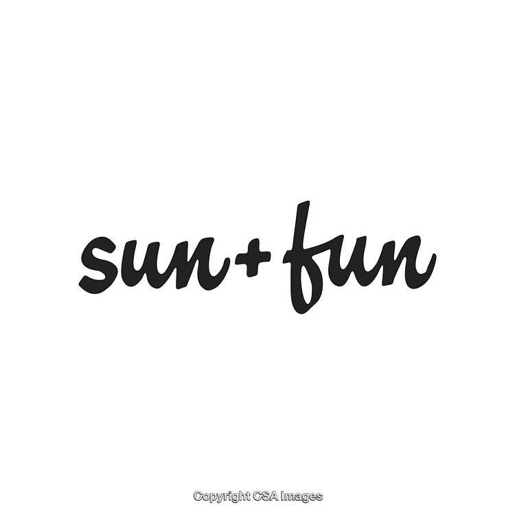 Playful Sun and Fun Typography on Minimal Background Illustration