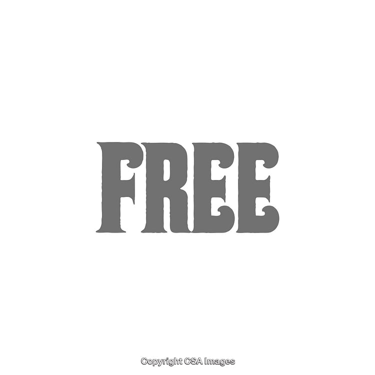 Vintage Typography Depicting the Word 'Free' in Bold Gray Letters