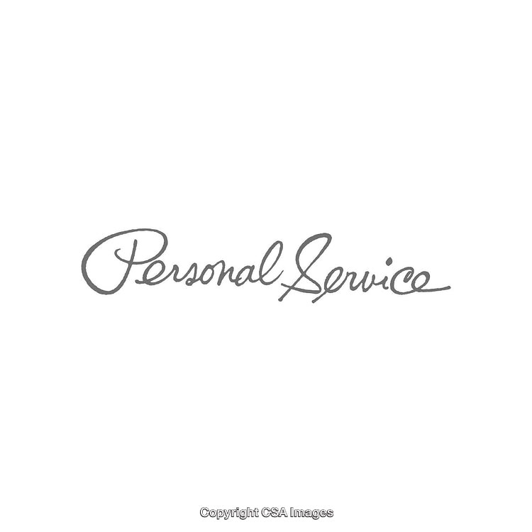 Elegant Handwritten Text Design Representing Personal Customer Service Values