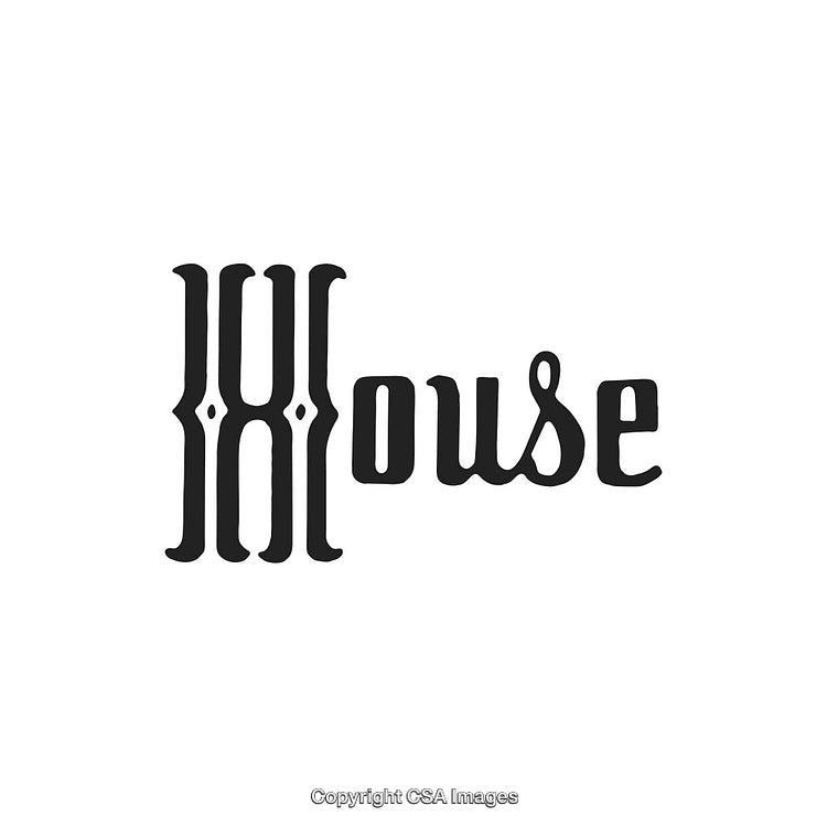 Creative Typography Displaying the Word 'House' with Unique Stylization