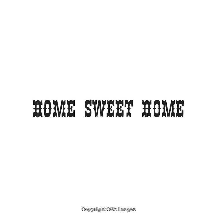 Home Sweet Home Text Art With Minimalistic Bold Typography