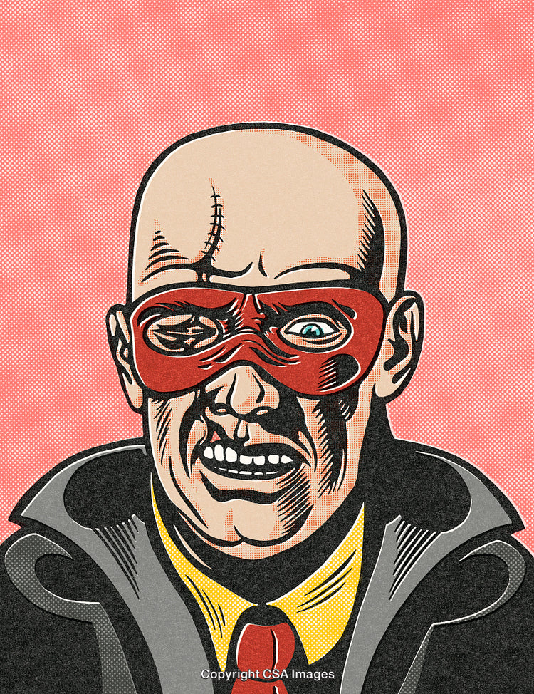 Comic Book Style Retro Illustration of a Character in Vibrant Colors