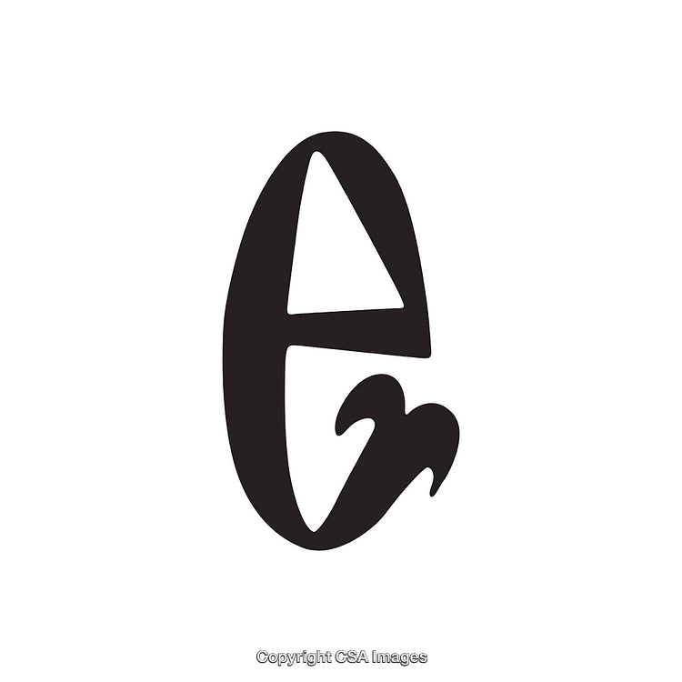 Stylized Artistic Representation of the Letter E in Black and White Design