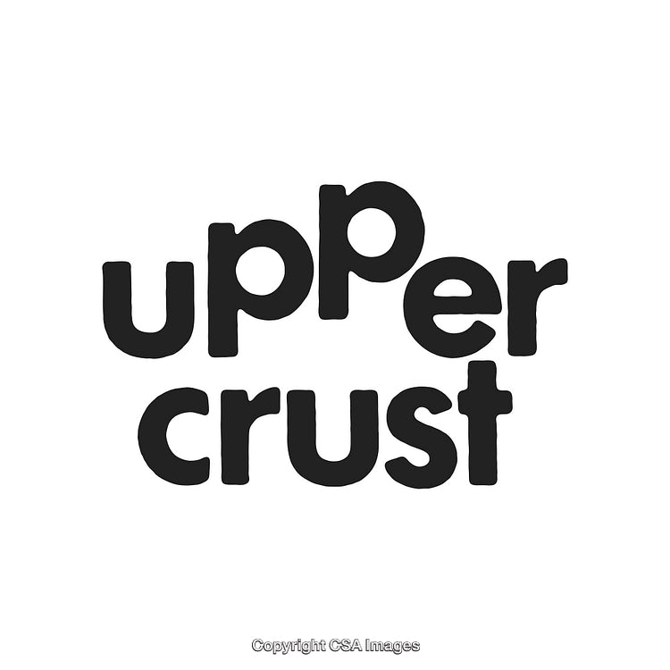 Bold Upper Crust Logo Design with Creative Lettering on White