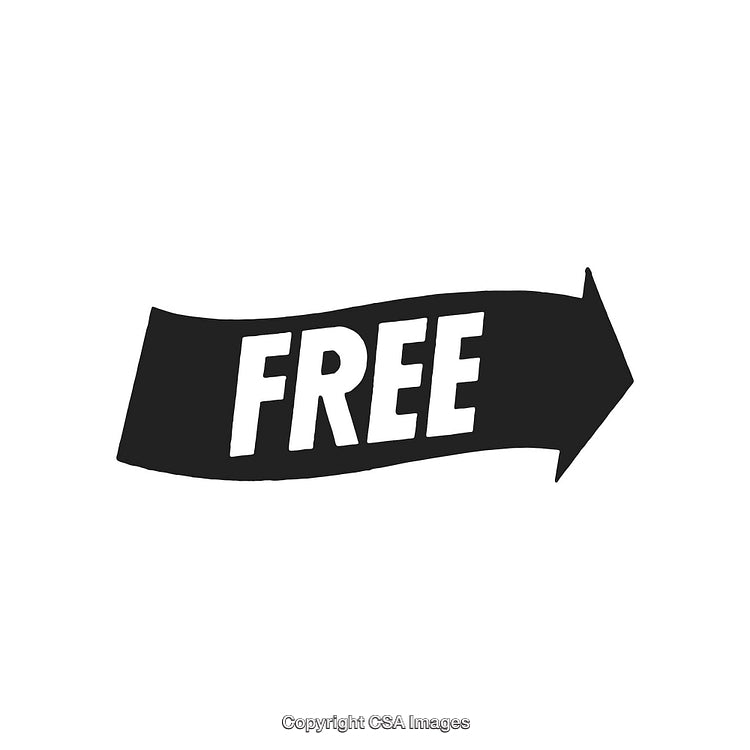 Black Arrow Label with the Inscription Free for Marketing Designs