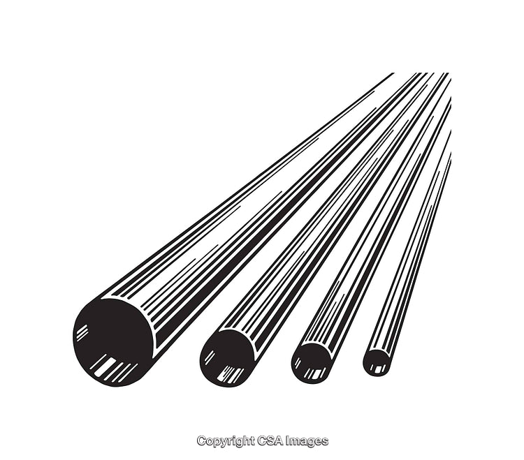 Black and White Line Art Depicting Pipes of Various Sizes