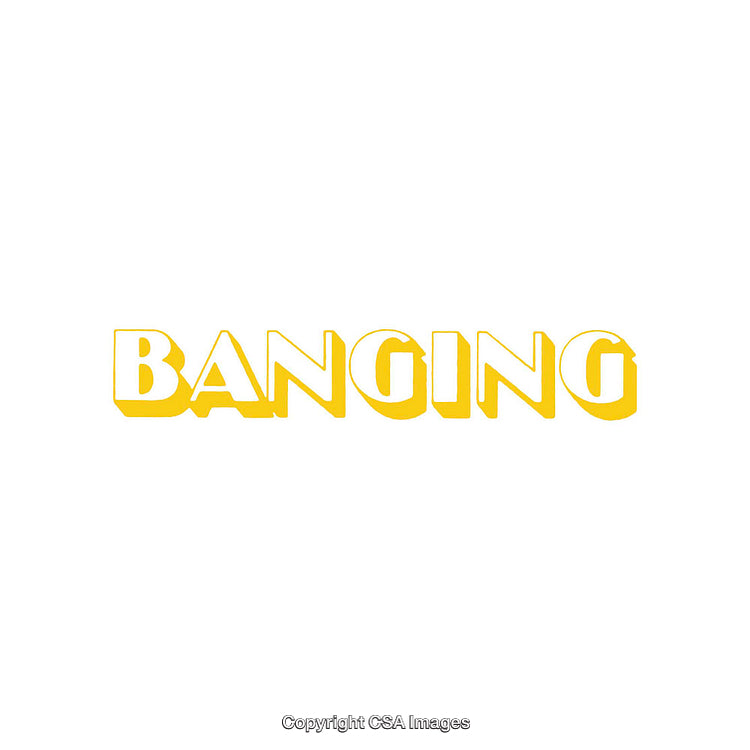 Bright Yellow Text Illustration On White Background
