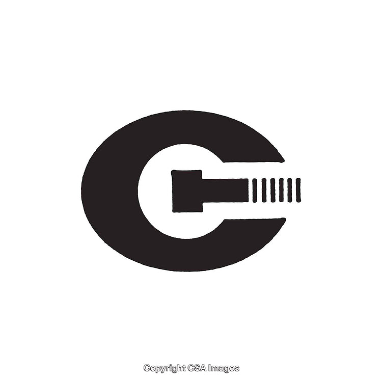 Bold Black Letter C with A Bolt Design
