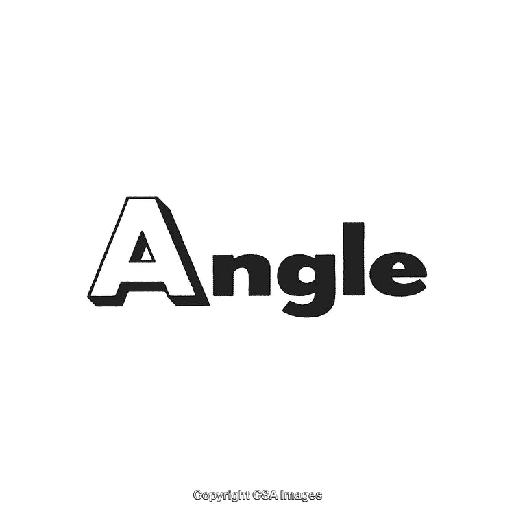Minimalist Black and White Typography With the Word 'Angle' in Bold Font