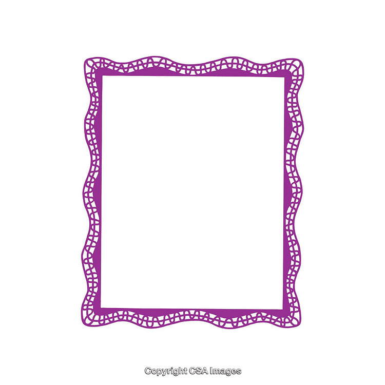 Purple Decorative Border with Artistic Pattern for Custom Designs
