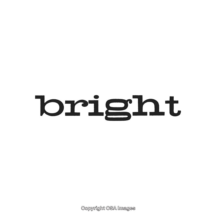 Bright Typography Word Art on Minimalistic White Background