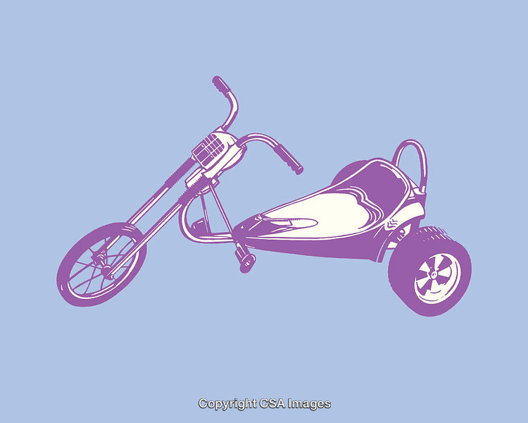 Minimalist Vector Illustration of a Bicycle with Quirky Sidecar