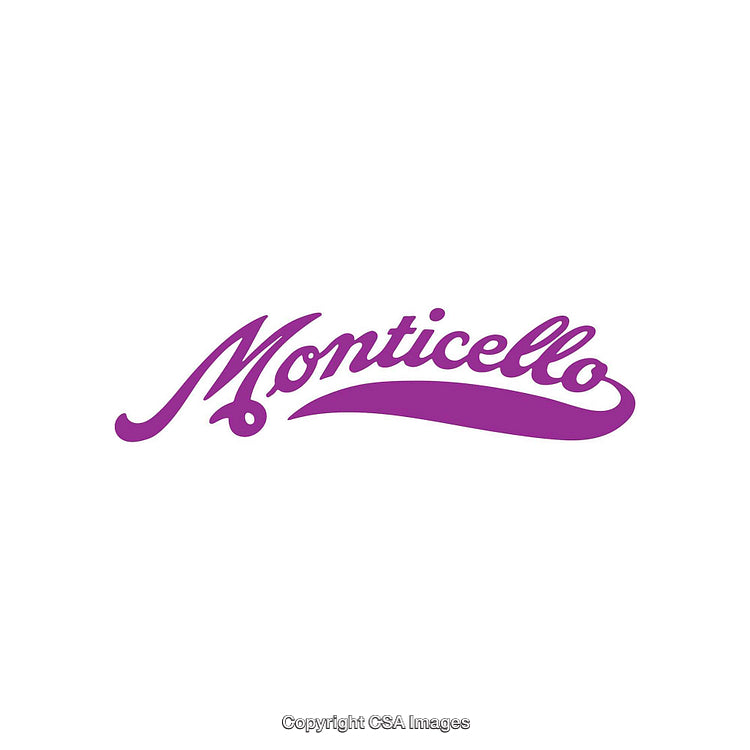 Purple Retro Styled Typography Display on Clean White Background