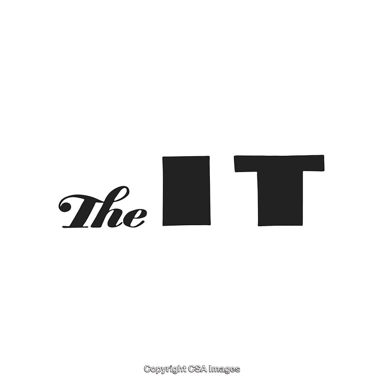 Creative Minimalist Text Design Featuring the Words 'The IT' in Bold Style