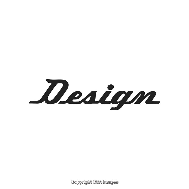 Elegant Black Script Typography Highlighting the Word 'Design' on a White Background