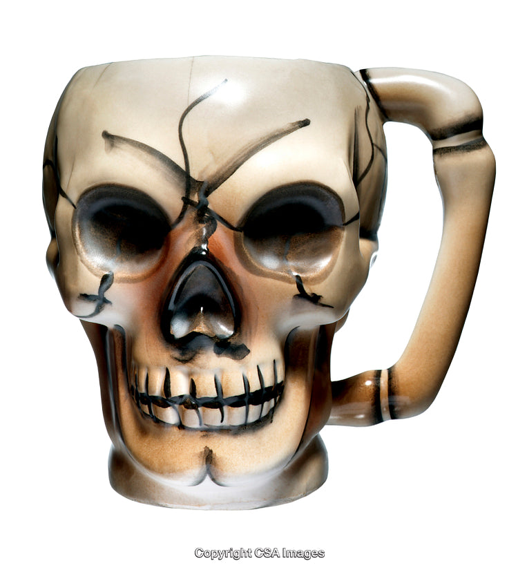 Ceramic Skull Mug with Unique Design and Intricate Artistic Detailing