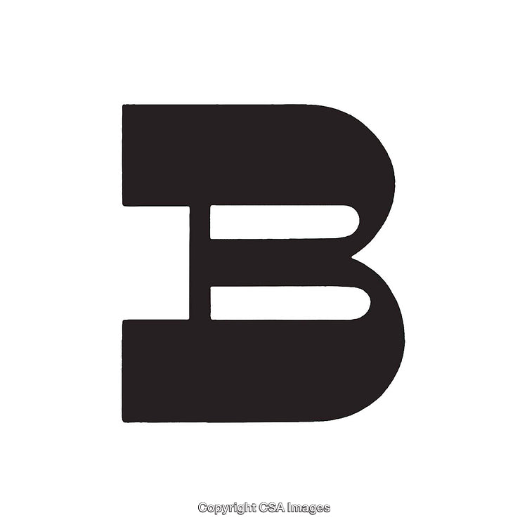 Bold Black Letter 'B' Logo on a White Background