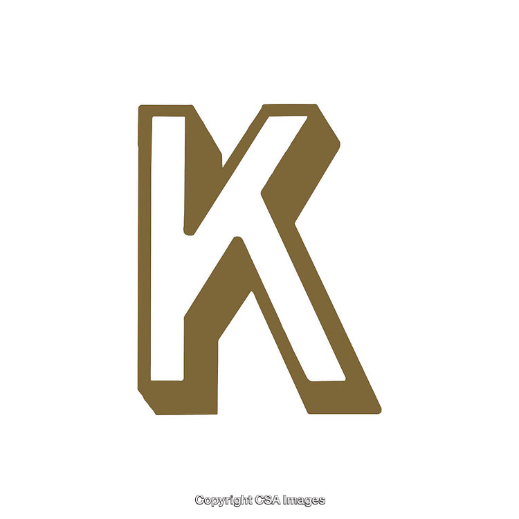 Stylized Representation of the Letter K in Bold Design