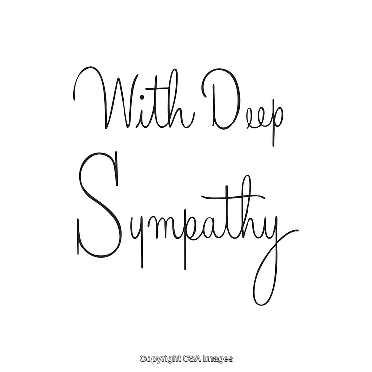 Elegant Typography Offering Words of Sympathy and Comfort in Script Font