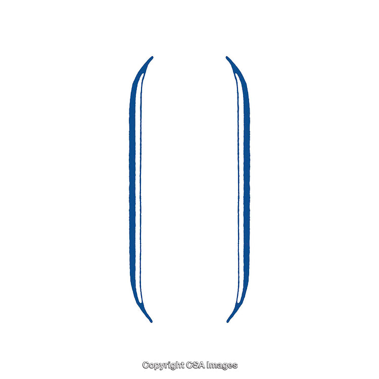 Minimal Blue Parentheses on Clean White Background, Abstract Artistic Design