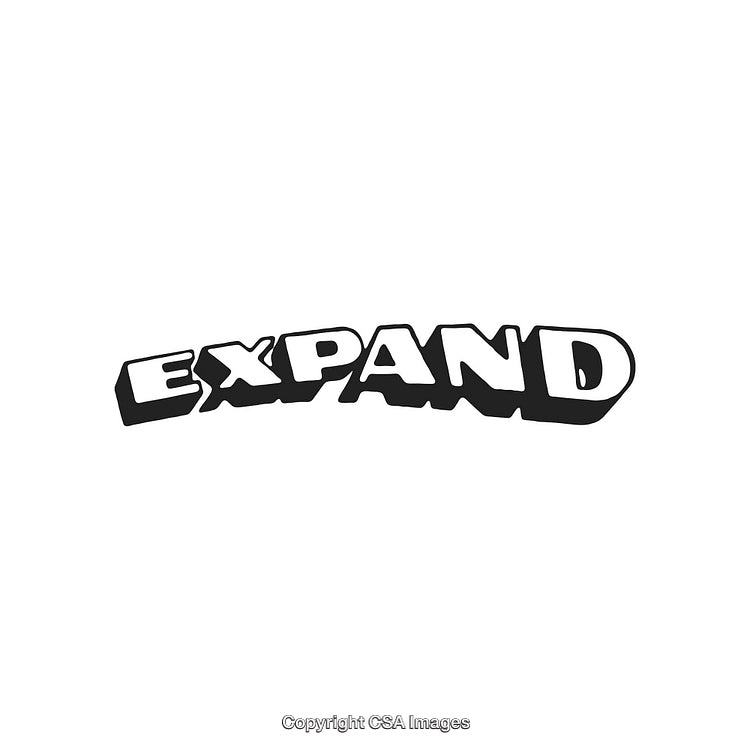 Bold Typography Featuring the Word Expand With a Modern and Dynamic Style