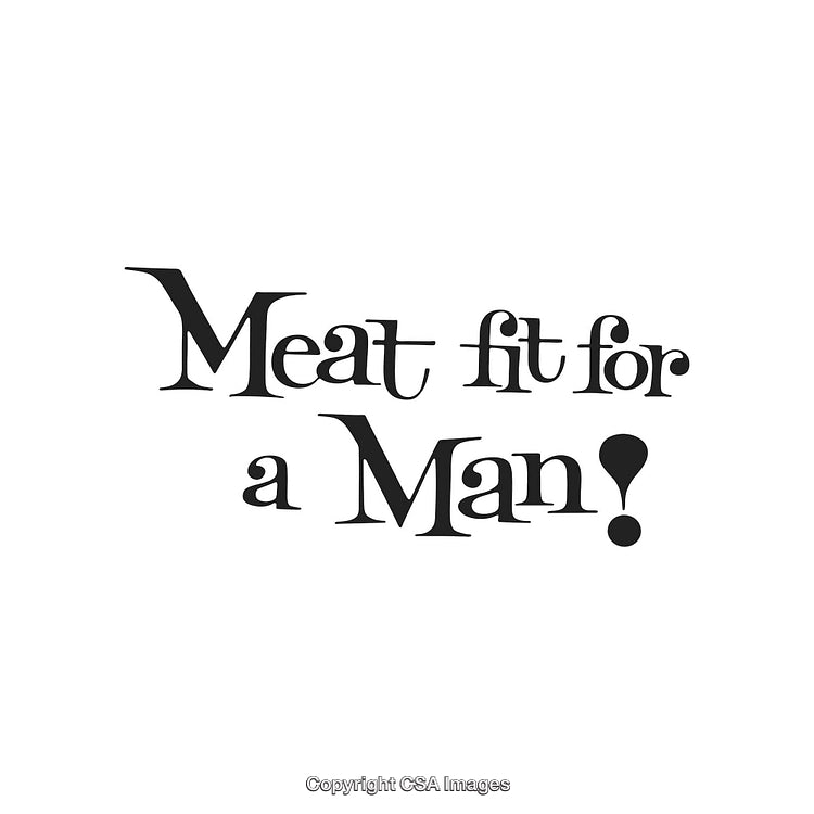 Bold Typography Design Highlighting Meat Fit for Consumption