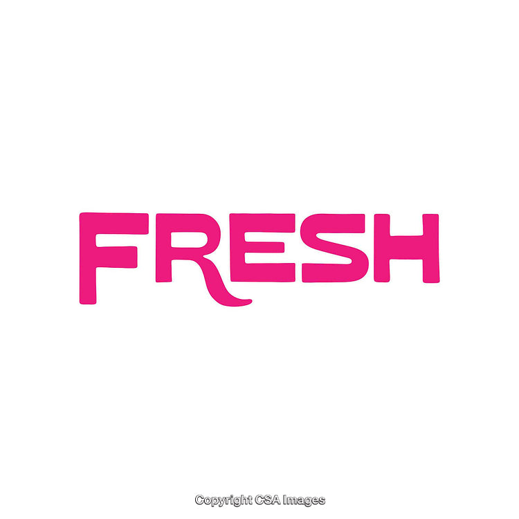 Bright Pink Fresh Text Design On White Background