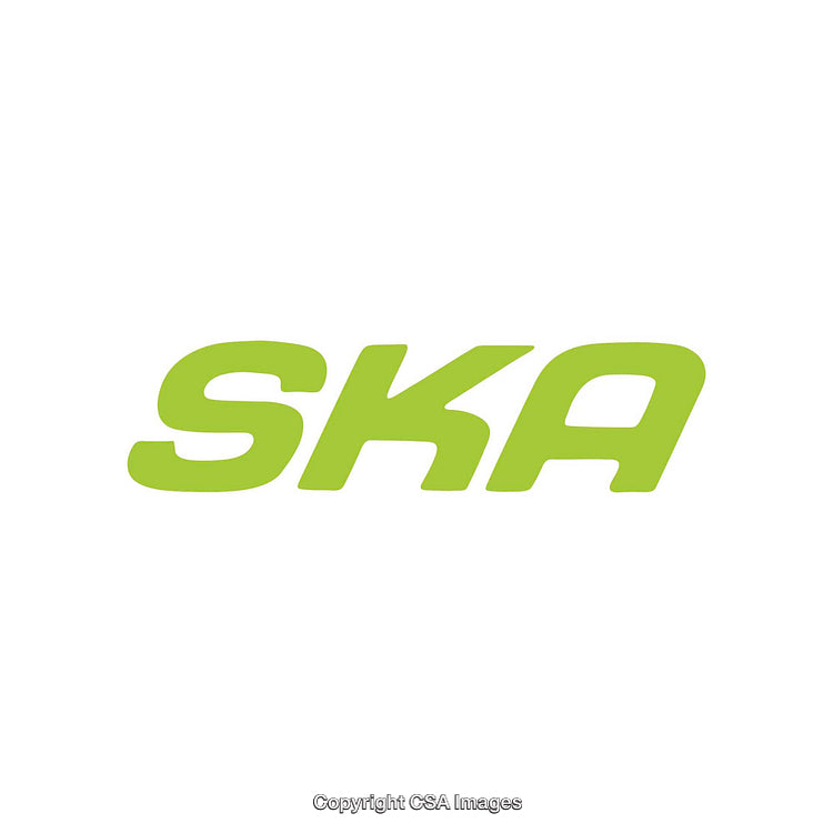 Minimalist Green SKA Text Logo on White Background