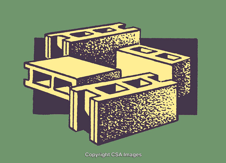 Colorful Illustration of Building Blocks in Creative Arrangement