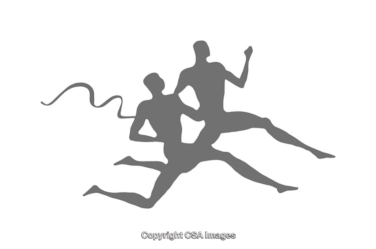 Silhouetted Zodiac Gemini Symbol Icon in Dynamic Poses