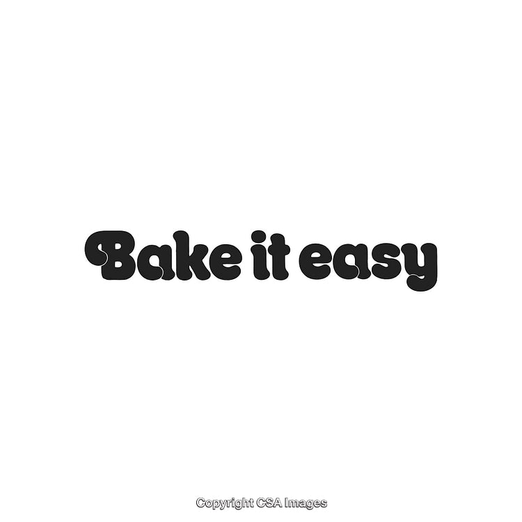 Bold Typography Logo Design with Bake It Easy Slogan in Black