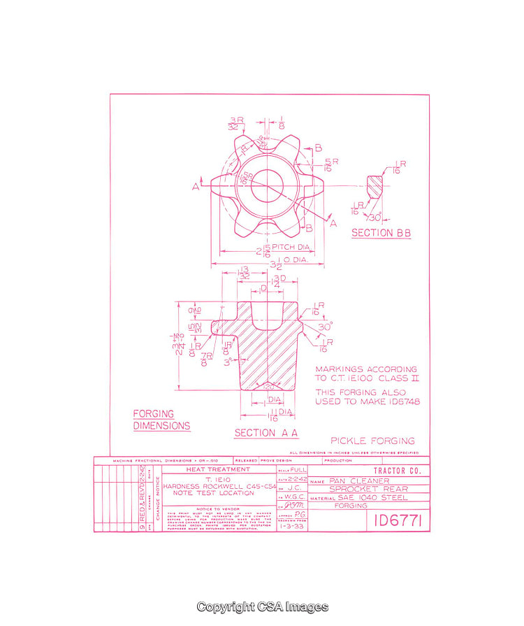 Technical Diagram of a Mechanical Sprocket Component with Dimensions
