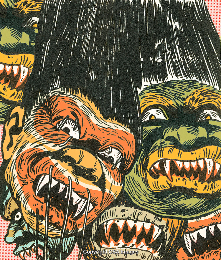 Colorful Comic Style Illustration of Unique and Expressive Faces