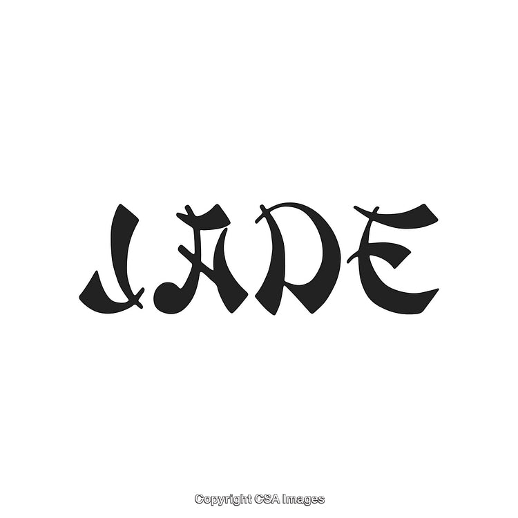 Creative Typography Artwork Featuring the Word 'Jade' in Decorative Font Style