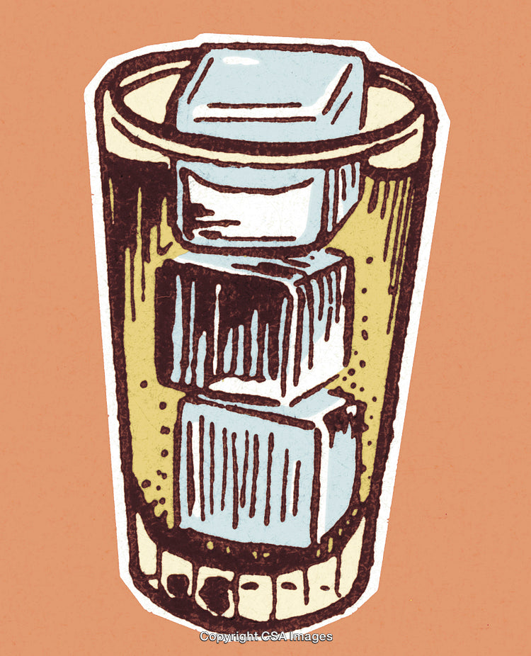 Glass with Ice Cubes