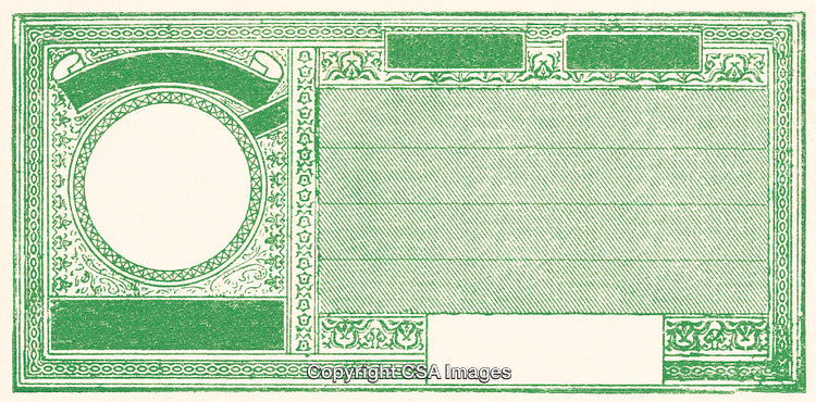 Vintage Green Security Certificate Design Template with Intricate Borders
