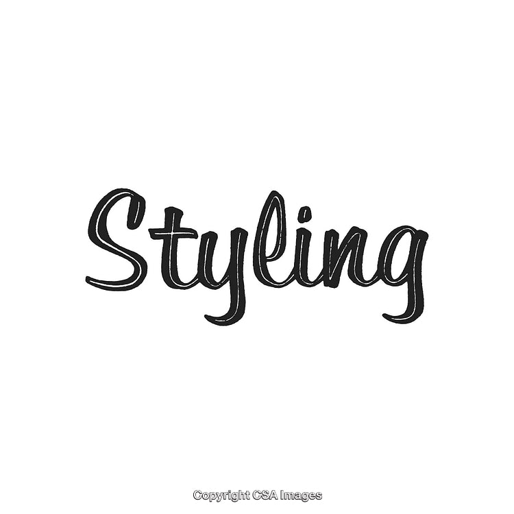 Modern Hand Lettering of the Word 'Styling' Featuring Elegant Font Design