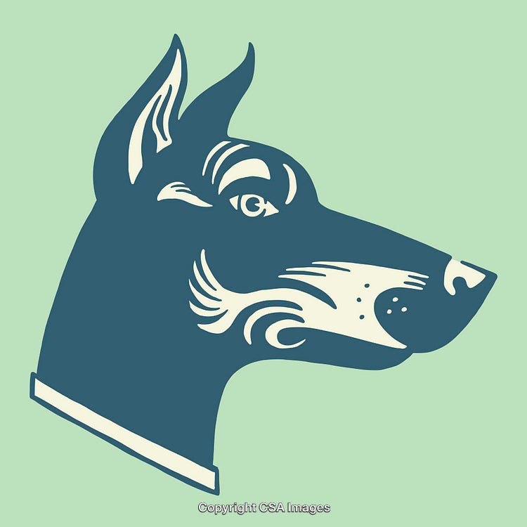 Stylized Artistic Line Illustration of a Dog in Simplistic Minimalist Style